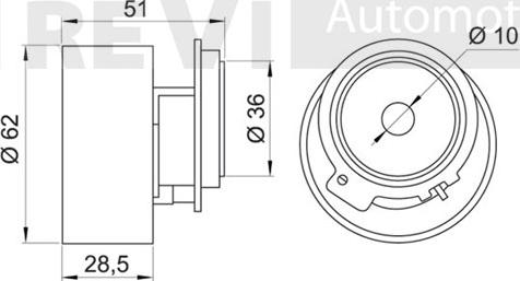 Trevi Automotive TD1474 - Натяжной ролик, зубчатый ремень ГРМ autospares.lv