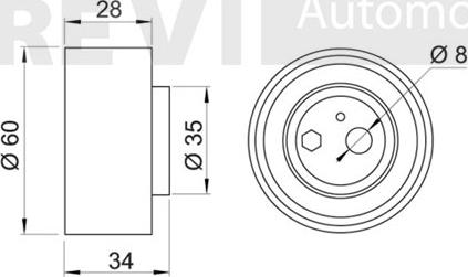 Trevi Automotive TD1473 - Натяжной ролик, зубчатый ремень ГРМ autospares.lv