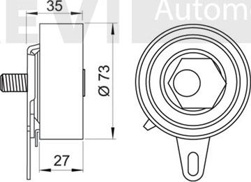 Trevi Automotive TD1556 - Натяжной ролик, зубчатый ремень ГРМ autospares.lv