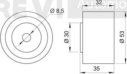 Trevi Automotive TD1564 - Направляющий ролик, зубчатый ремень ГРМ autospares.lv