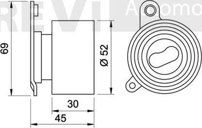 Trevi Automotive TD1501 - Натяжной ролик, зубчатый ремень ГРМ autospares.lv