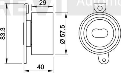 Trevi Automotive TD1502 - Натяжной ролик, зубчатый ремень ГРМ autospares.lv