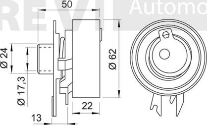 Trevi Automotive TD1585 - Натяжной ролик, зубчатый ремень ГРМ autospares.lv