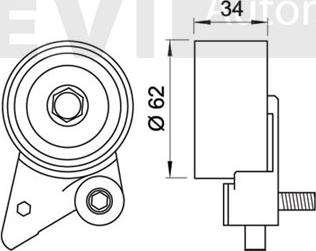 Trevi Automotive TD1570 - Натяжной ролик, зубчатый ремень ГРМ autospares.lv