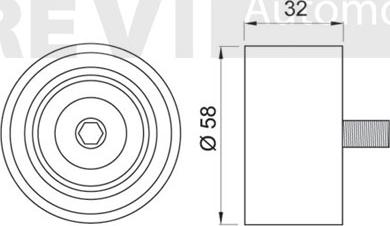 Trevi Automotive TD1573 - Направляющий ролик, зубчатый ремень ГРМ autospares.lv