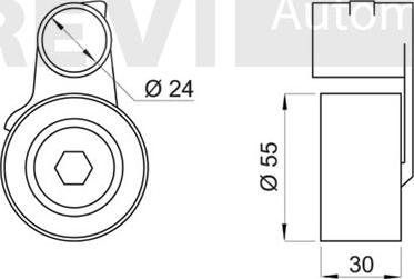 Trevi Automotive TD1647 - Направляющий ролик, зубчатый ремень ГРМ autospares.lv