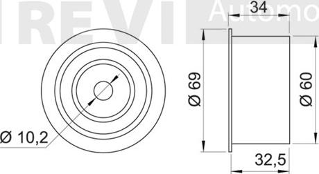 Trevi Automotive TD1600 - Направляющий ролик, зубчатый ремень ГРМ autospares.lv