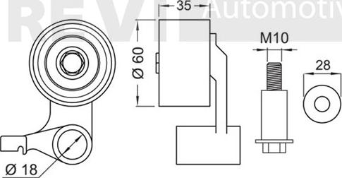 Trevi Automotive TD1686 - Натяжной ролик, зубчатый ремень ГРМ autospares.lv