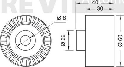 Trevi Automotive TD1625 - Направляющий ролик, зубчатый ремень ГРМ autospares.lv