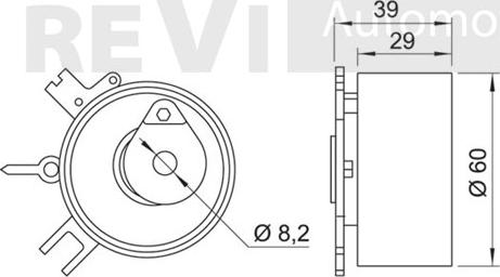 Trevi Automotive TD1622 - Натяжной ролик, зубчатый ремень ГРМ autospares.lv