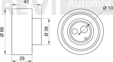 Trevi Automotive TD1091 - Натяжной ролик, зубчатый ремень ГРМ autospares.lv