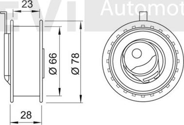 Trevi Automotive TD1043 - Натяжной ролик, зубчатый ремень ГРМ autospares.lv