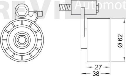 Trevi Automotive TD1193 - Натяжной ролик, зубчатый ремень ГРМ autospares.lv