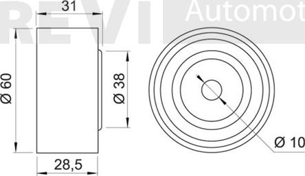 Trevi Automotive TD1146 - Направляющий ролик, зубчатый ремень ГРМ autospares.lv