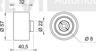 Trevi Automotive TD1140 - Направляющий ролик, зубчатый ремень ГРМ autospares.lv