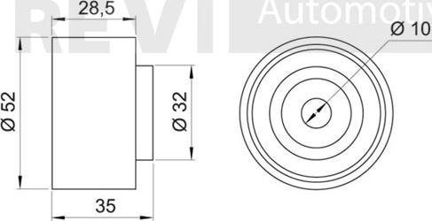 Trevi Automotive TD1143 - Направляющий ролик, зубчатый ремень ГРМ autospares.lv