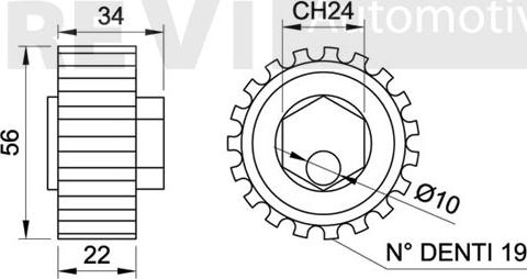 Trevi Automotive TD1154 - Натяжной ролик, зубчатый ремень ГРМ autospares.lv