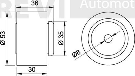 Trevi Automotive TD1156 - Направляющий ролик, зубчатый ремень ГРМ autospares.lv