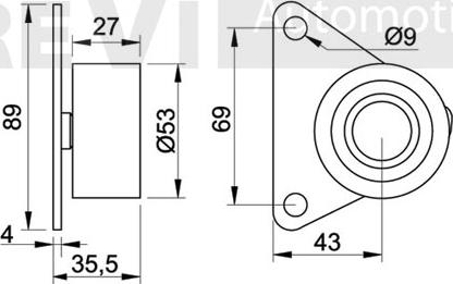 Trevi Automotive TD1160 - Направляющий ролик, зубчатый ремень ГРМ autospares.lv