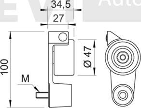 Trevi Automotive TD1161 - Натяжной ролик, зубчатый ремень ГРМ autospares.lv