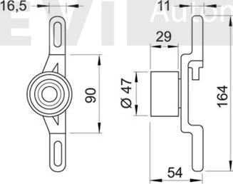 Trevi Automotive TD1185 - Натяжной ролик, зубчатый ремень ГРМ autospares.lv