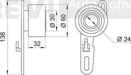 Trevi Automotive TD1182 - Натяжной ролик, зубчатый ремень ГРМ autospares.lv