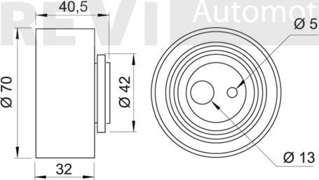 Trevi Automotive TD1139 - Натяжной ролик, зубчатый ремень ГРМ autospares.lv