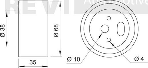 Trevi Automotive TD1132 - Натяжной ролик, зубчатый ремень ГРМ autospares.lv