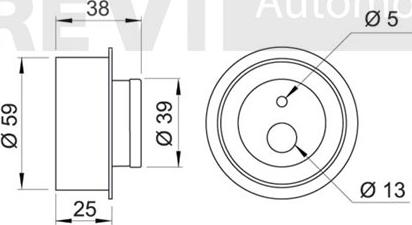 Trevi Automotive TD1137 - Натяжной ролик, зубчатый ремень ГРМ autospares.lv