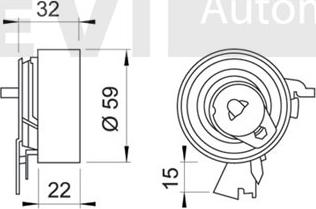 Trevi Automotive TD1123 - Натяжной ролик, зубчатый ремень ГРМ autospares.lv