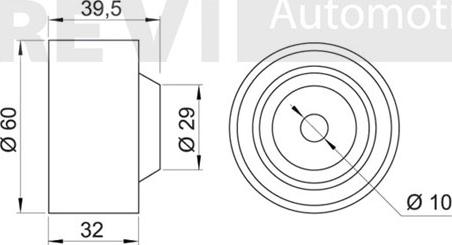 Trevi Automotive TD1174 - Направляющий ролик, зубчатый ремень ГРМ autospares.lv