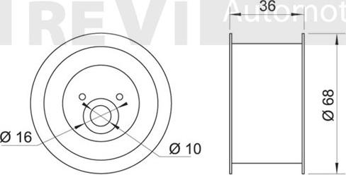 Trevi Automotive TD1316 - Натяжной ролик, зубчатый ремень ГРМ autospares.lv