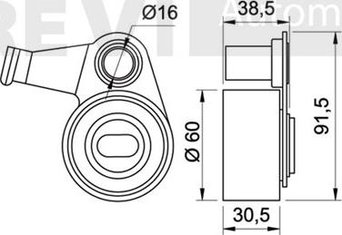 Trevi Automotive TD1382 - Натяжной ролик, зубчатый ремень ГРМ autospares.lv