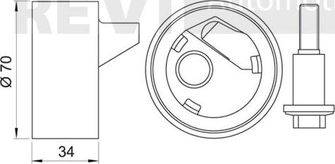 Trevi Automotive TD1320 - Натяжной ролик, зубчатый ремень ГРМ autospares.lv