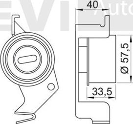 Trevi Automotive TD1373 - Натяжной ролик, зубчатый ремень ГРМ autospares.lv