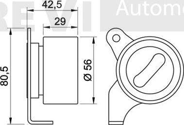 Trevi Automotive TD1293 - Натяжной ролик, зубчатый ремень ГРМ autospares.lv