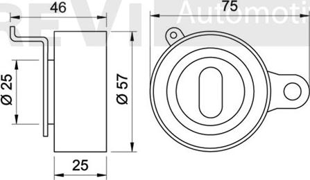 Trevi Automotive TD1240 - Натяжной ролик, зубчатый ремень ГРМ autospares.lv