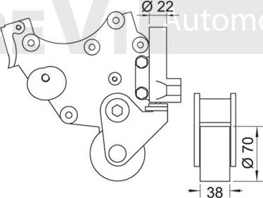 Trevi Automotive TD1260 - Натяжитель, ремень ГРМ autospares.lv