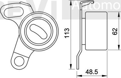 Trevi Automotive TD1261 - Натяжной ролик, зубчатый ремень ГРМ autospares.lv