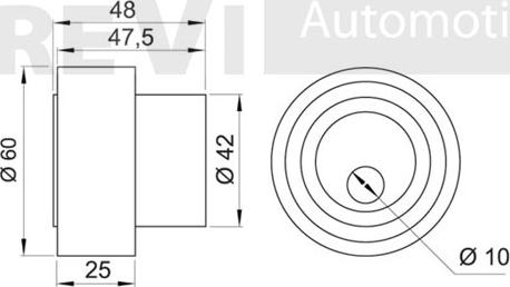 Trevi Automotive TD1206 - Натяжной ролик, зубчатый ремень ГРМ autospares.lv