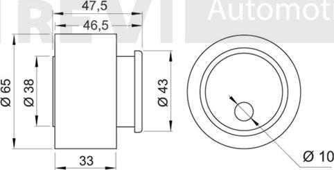 Trevi Automotive TD1215 - Натяжной ролик, зубчатый ремень ГРМ autospares.lv