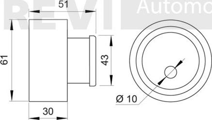 Trevi Automotive TD1212 - Натяжной ролик, зубчатый ремень ГРМ autospares.lv