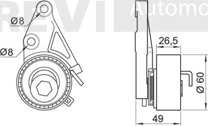 Trevi Automotive TD1282 - Натяжной ролик, зубчатый ремень ГРМ autospares.lv