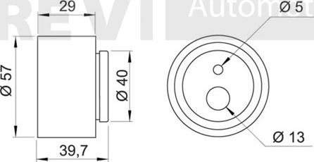 Trevi Automotive TD1229 - Натяжной ролик, зубчатый ремень ГРМ autospares.lv