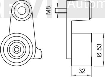 Trevi Automotive TD1274 - Натяжной ролик, зубчатый ремень ГРМ autospares.lv