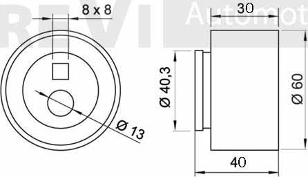 Trevi Automotive TD1278 - Натяжной ролик, зубчатый ремень ГРМ autospares.lv