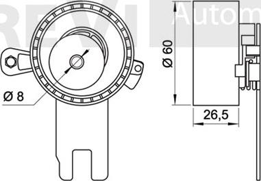 Trevi Automotive TD1707 - Натяжной ролик, зубчатый ремень ГРМ autospares.lv