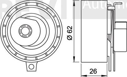 Trevi Automotive TD1717 - Натяжной ролик, зубчатый ремень ГРМ autospares.lv