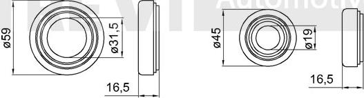 Trevi Automotive WB1934 - Подшипник ступицы колеса, комплект autospares.lv