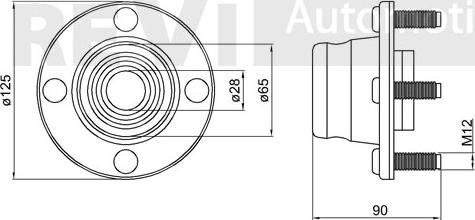 Trevi Automotive WB1495 - Подшипник ступицы колеса, комплект autospares.lv